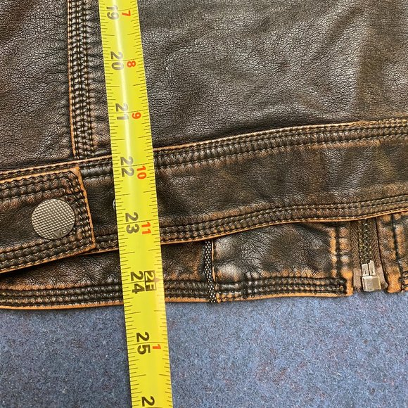 BLTROCK Detachable Hood  Faux Leather Jacket (M) - Picture 5 of 6